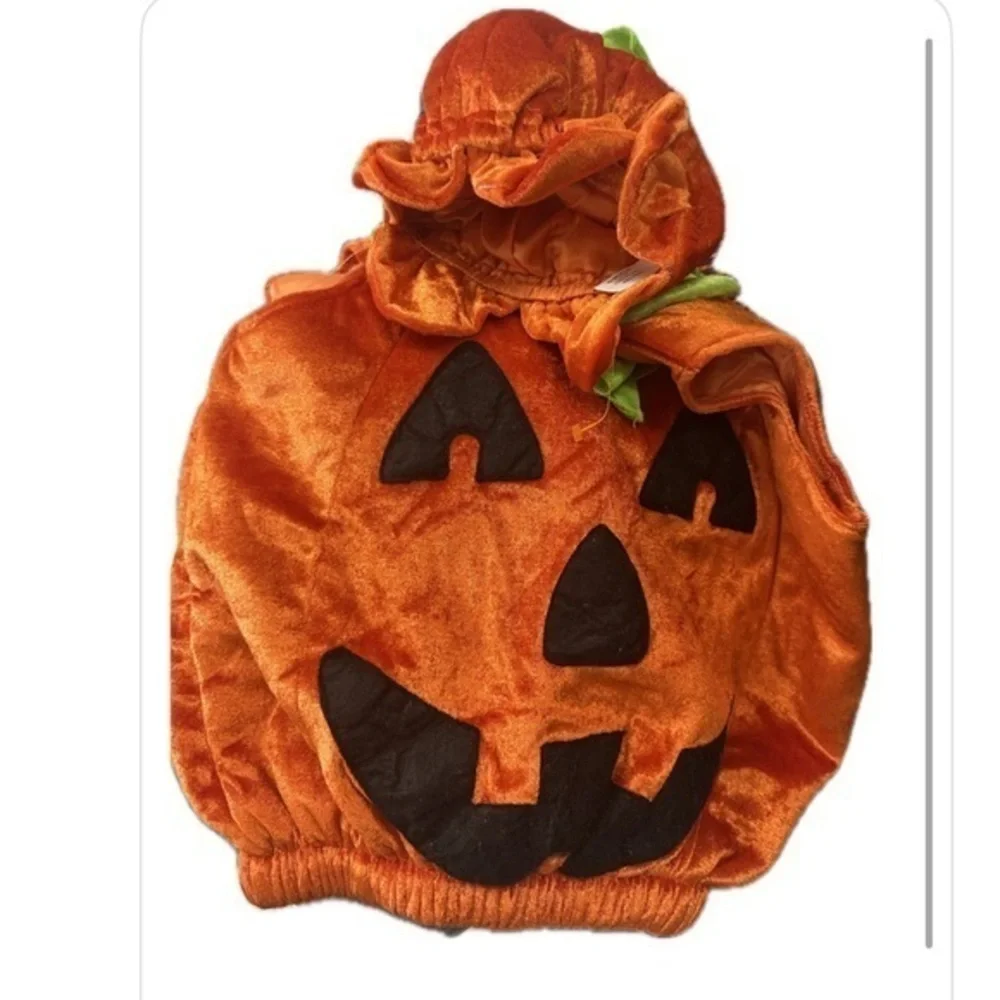 Toddler 2 pc Pumpkin Costume Orange and Black Halloween Costume